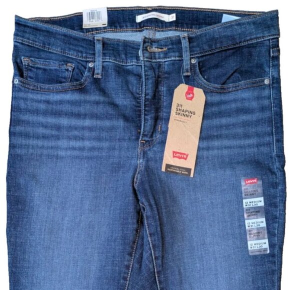 New With Tags Levi's 311 Shaping Skinny Jeans Women's Size 12 Medium W31 L30 - Picture 1 of 4